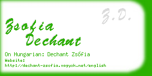zsofia dechant business card